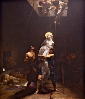"El Tullianum" o "Martirio de Santa Paulina", obra de Gabriel Guay. Museo del Palacio Vergara, Chile.