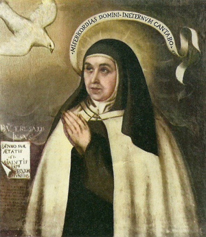 "Venerable Teresa de Jesús", óleo de Fray Juan de la Miseria. Considerado el retrato más verídico de la Santa.