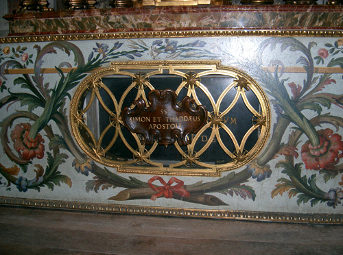 Sepulcro de los Santos Simón y Judas Tadeo. Basílica de San Pedro del Vaticano, Roma (Italia).