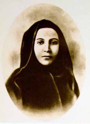 Retrato de la Beata, realizado tras su exhumación y tomando como modelo su sudario y cuerpo incorrupto.