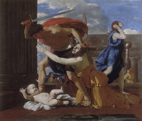 "La Masacre de los Inocentes", lienzo de Nicolás Poussin (1625-29). Museo Condé, Chantilly (Francia).