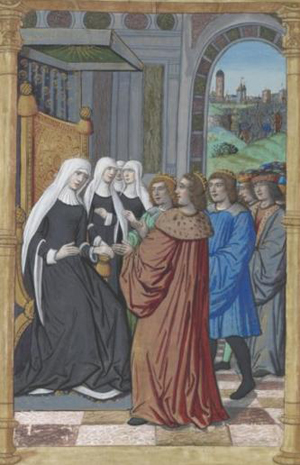 Partición del reino ante Santa Clotilde-Guillaume Crétin (XVI)