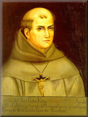 Reproducción del original de un retrato del Santo que le localiza en el Convento de Santa Cruz de Querétaro.
