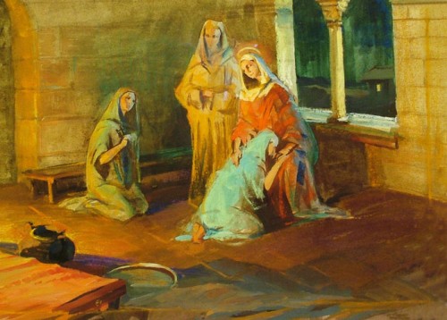 Santas Ágape, Quione e Irene con Santa Anastasia