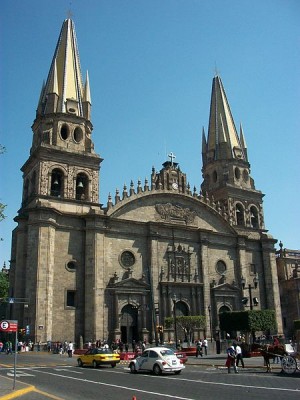 Vista de la fachada de la catedral de Guadalajara (México), sede del Siervo de Dios Francisco Orozco.