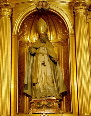 Imagen de San Jeroteo (Hieroteo) venerada en la catedral de Segovia (España).