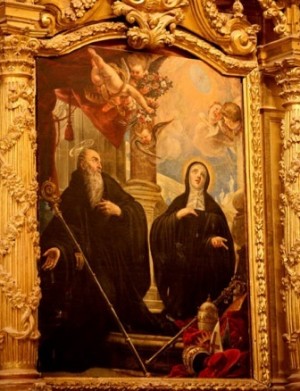 Lienzo de los Santos, obra de José Ximénez Donoso. Antiguo convento de la Encarnación de Corella, España.