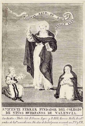 San Vicente Ferrer, fundador del primer orfanato de Valencia. Fuente: Biblioteca Valenciana Nicolau Primitiu,