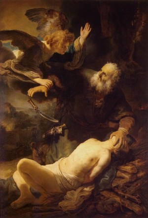 El sacrificio de Isaac, óleo de Rembrandt van Rijn (1635). Museo del Hermitage, San Petersburgo (Rusia).