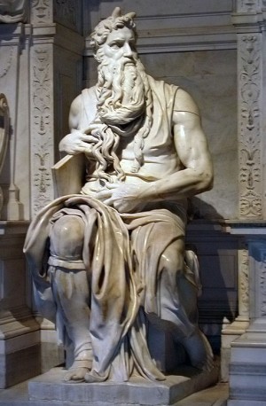 Escultura de Moisés, obra de Miguel Ángel Buonarroti (1515). Iglesia de San Pedro ad Vincula, Roma (Italia).