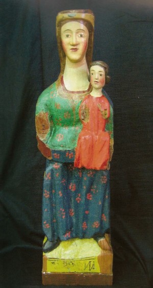 Talla original de la Virgen (s. XII) después de la restauración de 2010. (Fuente: "Senderos de la Fe").