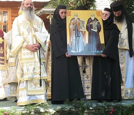 Ceremonia de la canonización de los santos Partenio y Rafael de la Vieja Agapia. 21 de julio de 2008.
