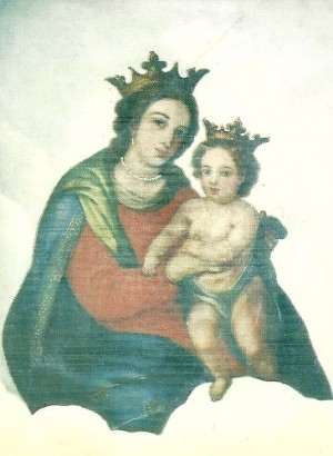 Lienzo de la Virgen del Refugio, obra de fray Amador Castro, venerado en la Calzada del Federalismo, Guadalajara (México).