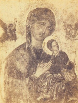 Vista del estado del icono antes de su restauración.