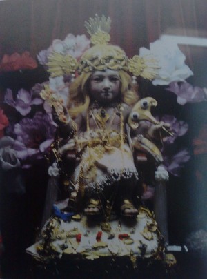 Imagen original del Santo Niño Cieguito venerada en la capilla del convento de las capuchinas de Puebla, México.