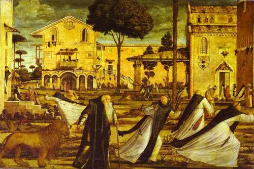 Ilustración 11. San Jerónimo y el león en el monasterio. Carpaccio, Vittore. Scuola di San Giorgio degli Schiavoni, Venecia.