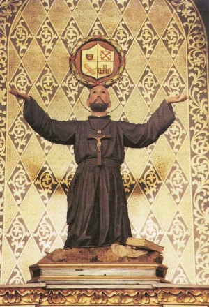 Imagen procesional del Beato, que se venera en la Iglesia Parroquial de Santiago el Mayor de Minaya.