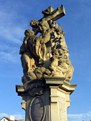 Conjunto escultórico de la visión de Santa Lutgarda de Tongres. Puente de Carlos, Praga (República Checa).