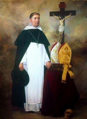 Pintura que se ha colocado sobre su sepulcro en el Santuario de Guadalupe.