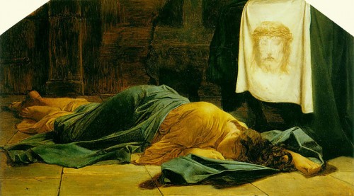 Lienzo de la Santa, obra de Hyppolite Paul Delaroche (1856). Museo Nacional del Louvre, París (Francia).