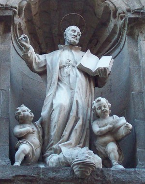 Escultura del Santo, obra de Pedro Alonso de los Ríos (1641-1702). Iglesia de San Millán y San Cayetano, Madrid (España).