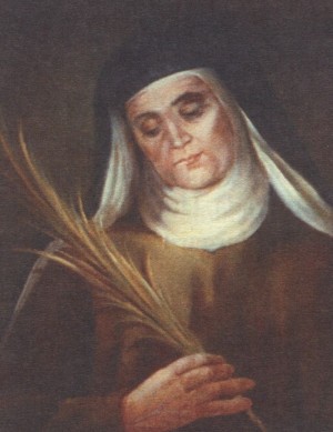 Beata María de la Asunción (Dolores Vilaseca Gallego). Pintura de sor Natividad Dávoli basándose en la fotografía de la mártir.