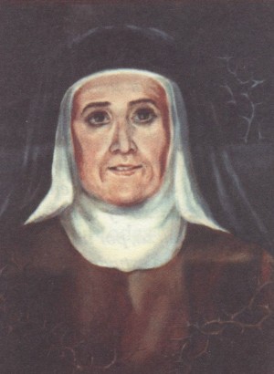 Beata María de Montserrat (Josefa García Solanas). Pintura de sor Natividad Dávoli basándose en la fotografía de la mártir.