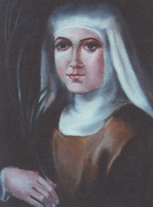 Beata María de San Enrique (María Ors Molist). Pintura de sor Natividad Dávoli basándose en la fotografía de la mártir.