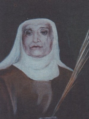 Beata Margarida María Alacoque de San Ramón (Ramona Ors Torrents). Pintura de sor Natividad Dávoli basándose en la fotografía de la mártir.