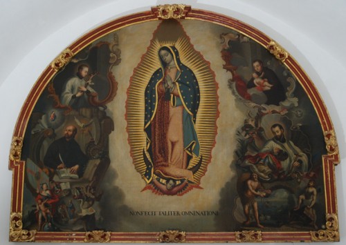 Nuestra Señora de Guadalupe y los santos jesuitas, anónimo novohispano.