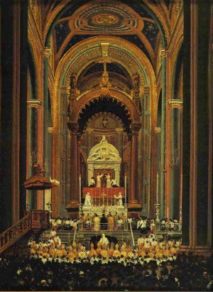 Ceremonia de la coronación pontificia de Nuestra Señora de Guadalupe el 12 de octubre de 1895.