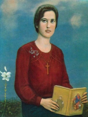 La Sierva de Dios Concetta Lombardo, virgen y mártir. Lienzo de Ferruccio Mataresi.