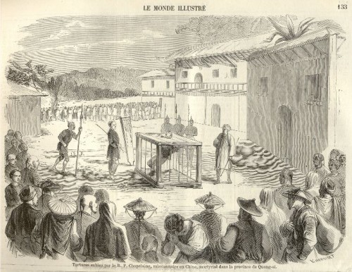 Martiro del Santo. Grabado de "Le Monde illustré", número del 27 de febrero de 1858. Fuente: http://www.dunwich.org/genea/fg/martyrerp.html
