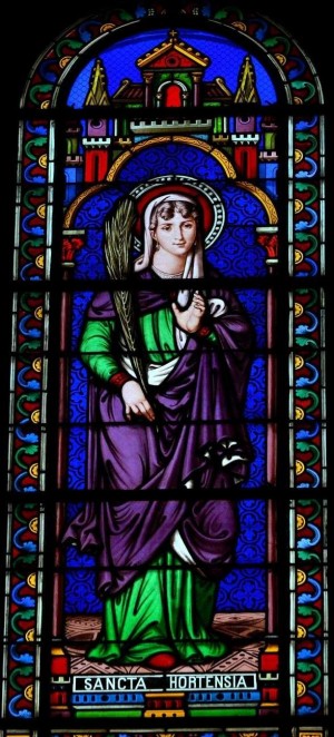 Vidriera de Santa Hortensia, mártir. Iglesia de San Luis de Vichy (Francia). Fotografía: Nhûan DôDuc.