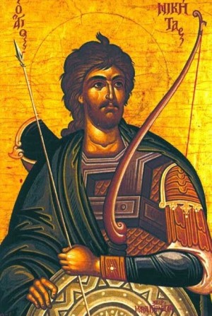 Icono ortodoxo griego del Santo.
