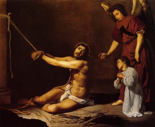 Contemplación de Cristo en la columna, lienzo de Diego Velázquez. National Gallery of London, Reino Unido.