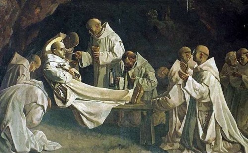 Muerte del Santo. Lienzo de C. Zimatore y D. Grillo (s.XX).