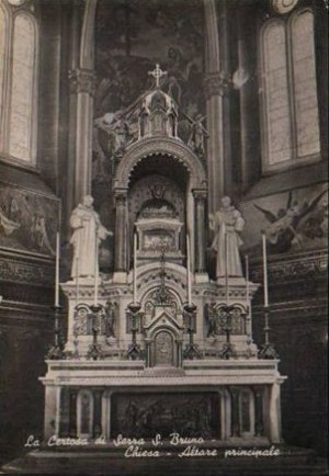 Reliquias de San Bruno en la Cartuja de Serra (Italia).