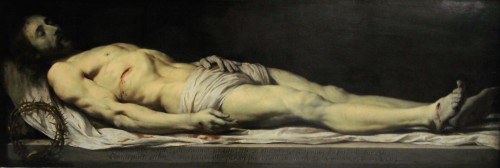 "Cristo muerto tendido sobre su sudario", lienzo de Philippe de Champaigne (1654). Museo Nacional del Louvre, París (Francia).