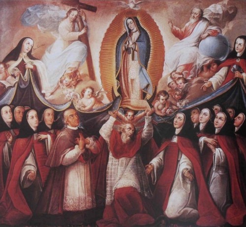Patrocinio de Nuestra Señora de Guadalupe y sobre la Orden de San Jerónimo y el Convento de Jerónimas de Puebla, José Joaquín Magón, Museo Regional INAH, Cdad. de Puebla, México.