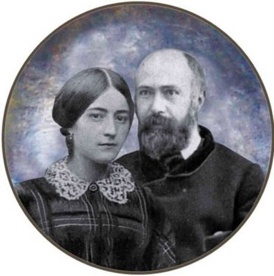 Fotomontaje con los retratos de los esposos, realizado para su beatificación.