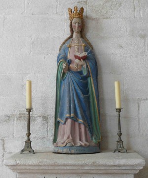 Imagen de Santa Avia en su ermita de Plaenerec, Aulray (Francia).