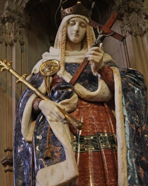 Escultura de la Santa venerada en la iglesia jesuita de Farm Street, Londres (Reino Unido). Fotografía: Lawrence OP.