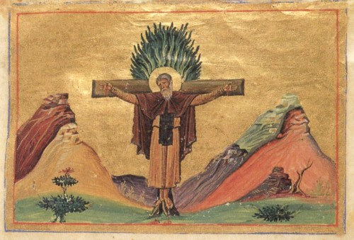Martirio del Santo. Iluminación del Menologio de Basilio II. Biblioteca Apostolica Vaticana, Roma (Italia).