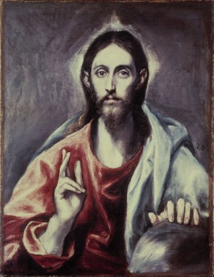 "Salvator Mundi", lienzo de Domenikos Theotokopoulos "El Greco" (1600). Galería Nacional de Escocia, Edimburgo, Reino Unido.