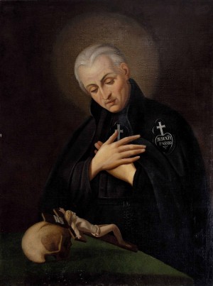 Óleo realizado en base a un retrato del santo hecho por Sebastiano Conca (siglo XVIII), el cual se conserva en la iglesia de los Pasionistas de Itri (Latina).