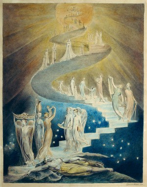 La visión de la escala de Jacon. Ilustración de William Blake. British Museum, Londres (Reino Unido).
