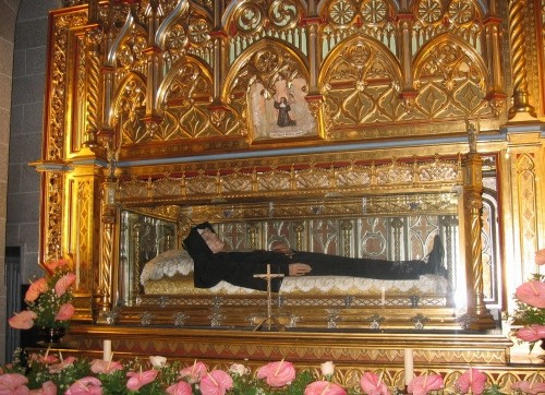Urna de la santa en Valencia, España.