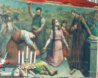 Martirio de los Santos Ciro, Juan, Atanasia e hijas.