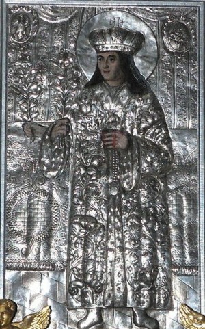 El Venerable Icono del Santo. Catedral de Vilnius, Lituania.